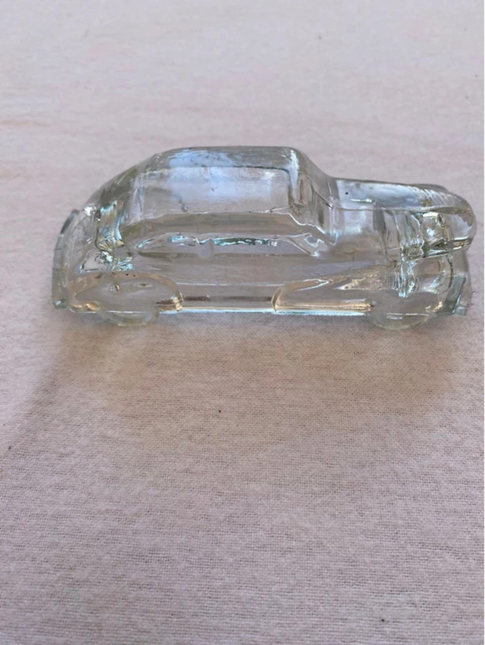 Vintage Car Clear Glass Container or Paper Weight